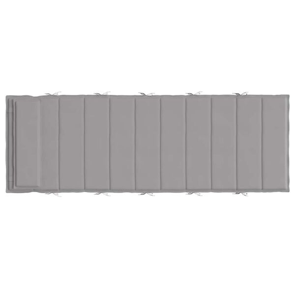 vidaXL Sun Lounger Cushion Grey 180x60x4 cm Oxford Fabric