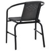 vidaXL Garden Chairs 4 pcs Plastic Rattan and Steel 110 kg