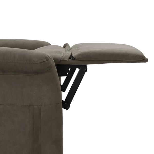 vidaXL Electric Massage Chair Dark Grey Faux Suede Leather
