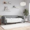vidaXL Day Bed without Mattress Light Grey 100x190 cm Fabric