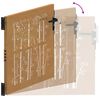 vidaXL Garden Gate 105x105 cm Corten Steel Bamboo Design