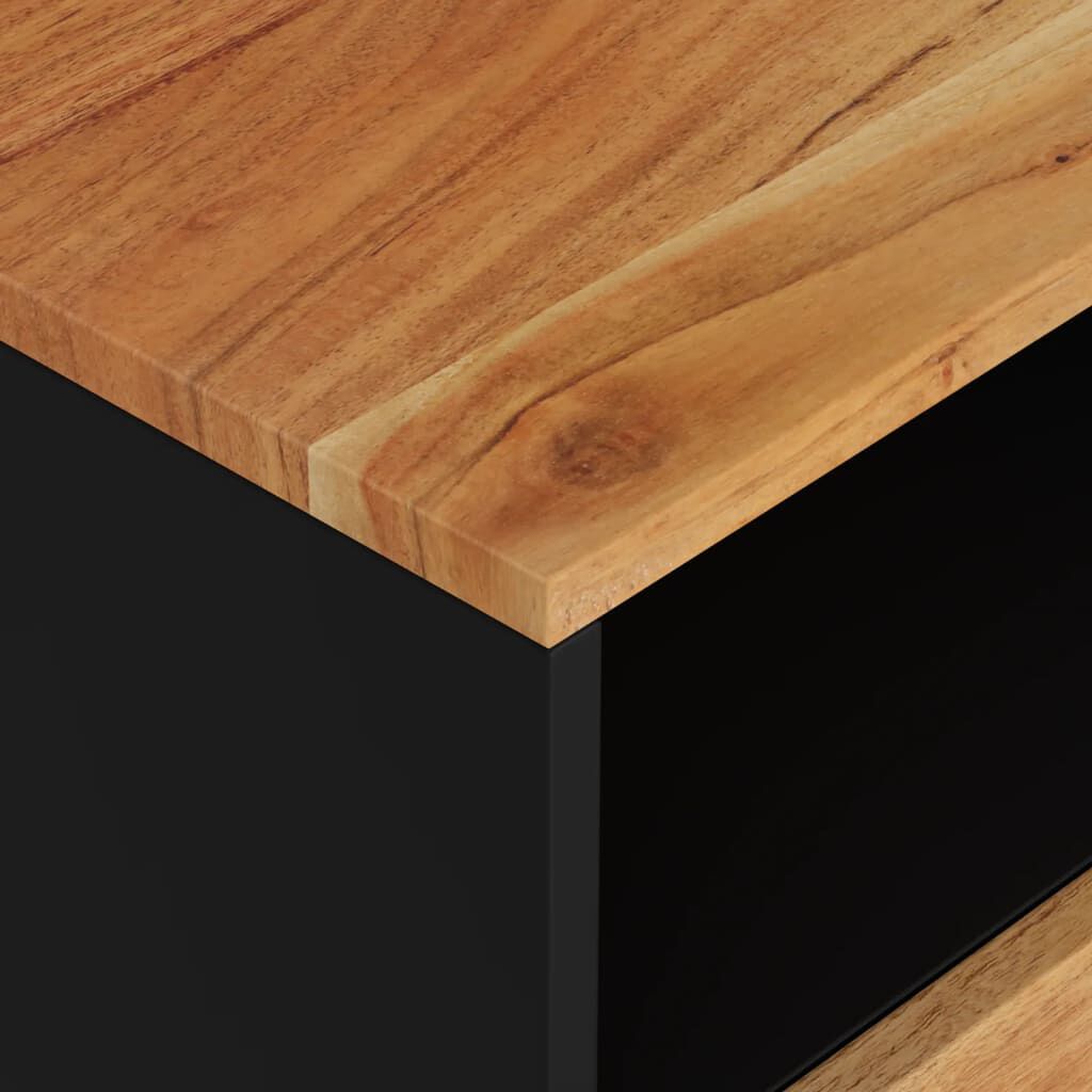 vidaXL Bedside Cabinet 50x33x62 cm Solid Wood Acacia&Engineered Wood