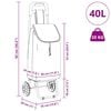 vidaXL Shopping Trolley Folding Grey 35 x 28 x 92 cm Oxford fabric