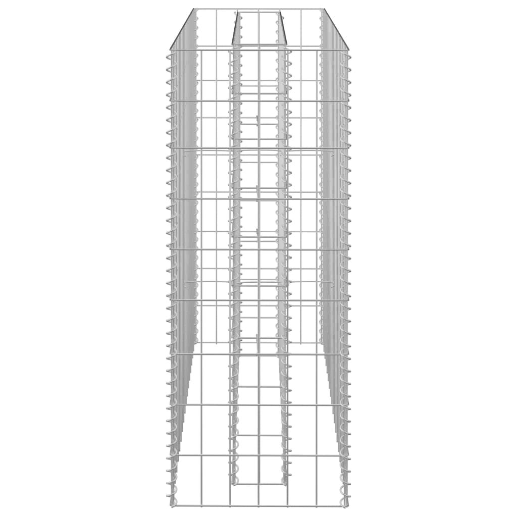 vidaXL Gabion Raised Bed Galvanised Steel 90x30x90 cm