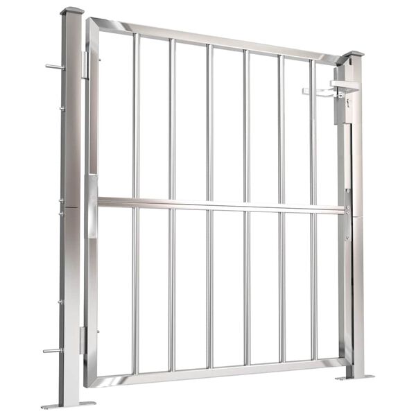 vidaXL Garden Gate 100x100 cm Stainless Steel