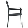 vidaXL 3 Piece Garden Dining Set Black