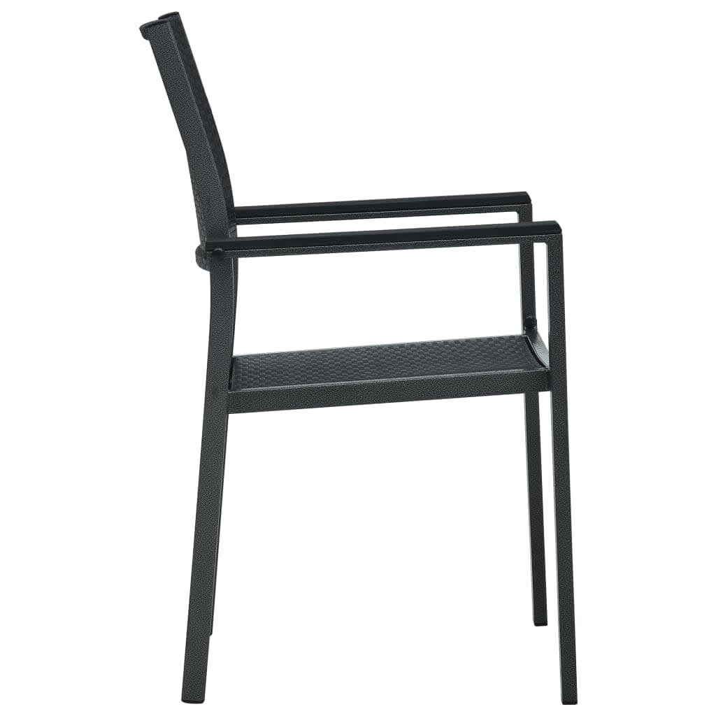 vidaXL 3 Piece Garden Dining Set Black