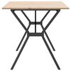 vidaXL Dining Table Y-Frame 140x80x75 cm Solid Wood Pine and Steel