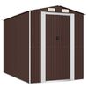 vidaXL Garden Shed Dark Brown 192x274x223 cm Galvanised Steel