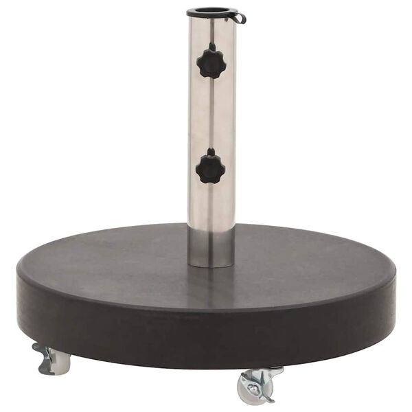 vidaXL Parasol Base Granite 30 kg Round Black