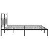 vidaXL Metal Bed Frame without Mattress with Headboard Black 193x203cm