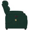 vidaXL Electric Massage Recliner Chair Dark Green Velvet