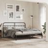 vidaXL Metal Bed Frame without Mattress with Headboard Black 193x203cm