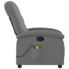 vidaXL Massage Recliner Chair Dark Grey Fabric