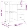 vidaXL Kitchen Trolley MONZA 84x40x90 cm Solid Wood Pine