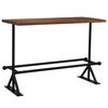 vidaXL Bar Table Solid Reclaimed Wood Dark Brown 150x70x107 cm