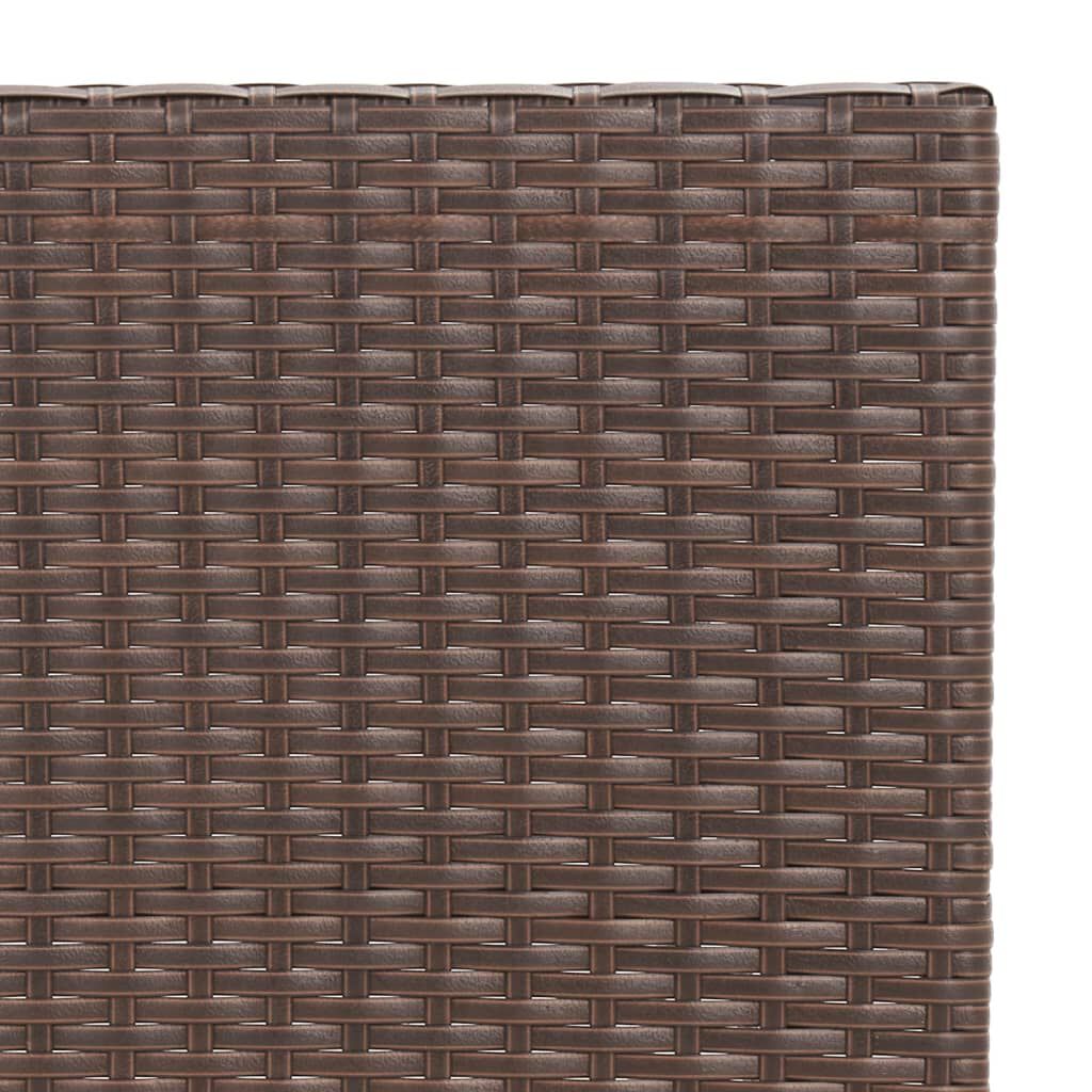 vidaXL Folding Bistro Table Brown 55x54x71 cm Poly Rattan