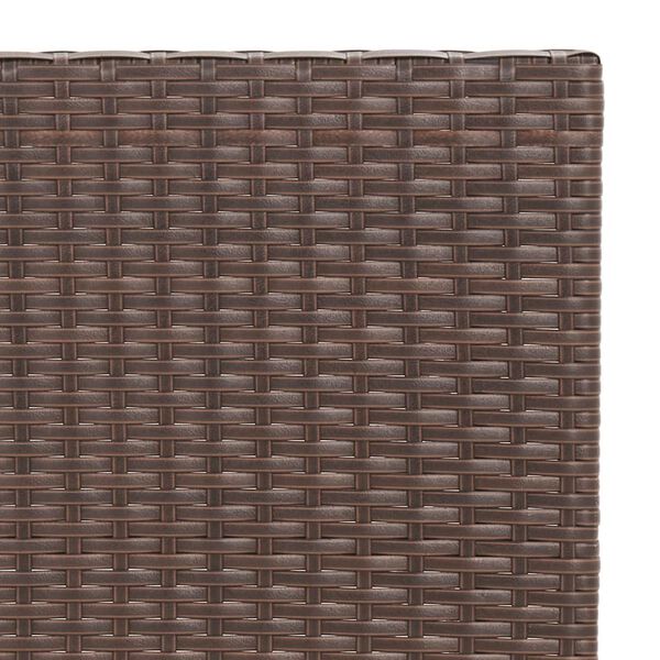 vidaXL Folding Bistro Table Brown 55x54x71 cm Poly Rattan