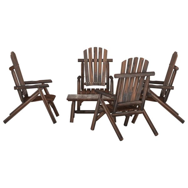 vidaXL 5 Piece Garden Lounge Set Solid Wood Spruce