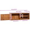 vidaXL Wall-mounted TV Cabinet 90x30x30 cm Solid Teak Wood