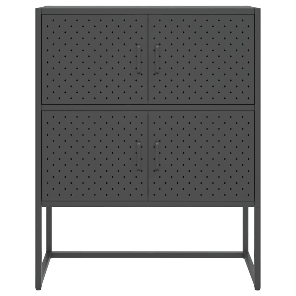 vidaXL Highboard Anthracite 80x35x100 cm Steel