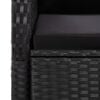 vidaXL 11 Piece Garden Dining Set with Cushions Black Poly Rattan