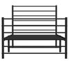 vidaXL Metal Bed Frame without Mattress with Footboard Black 100x200cm