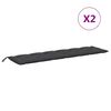 vidaXL Garden Bench Cushions 2 pcs Melange Anthracite 200x50x7 cm Fabric