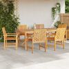 vidaXL Garden Dining Set 7 pcs Brown 200 x 90 x 74 cm