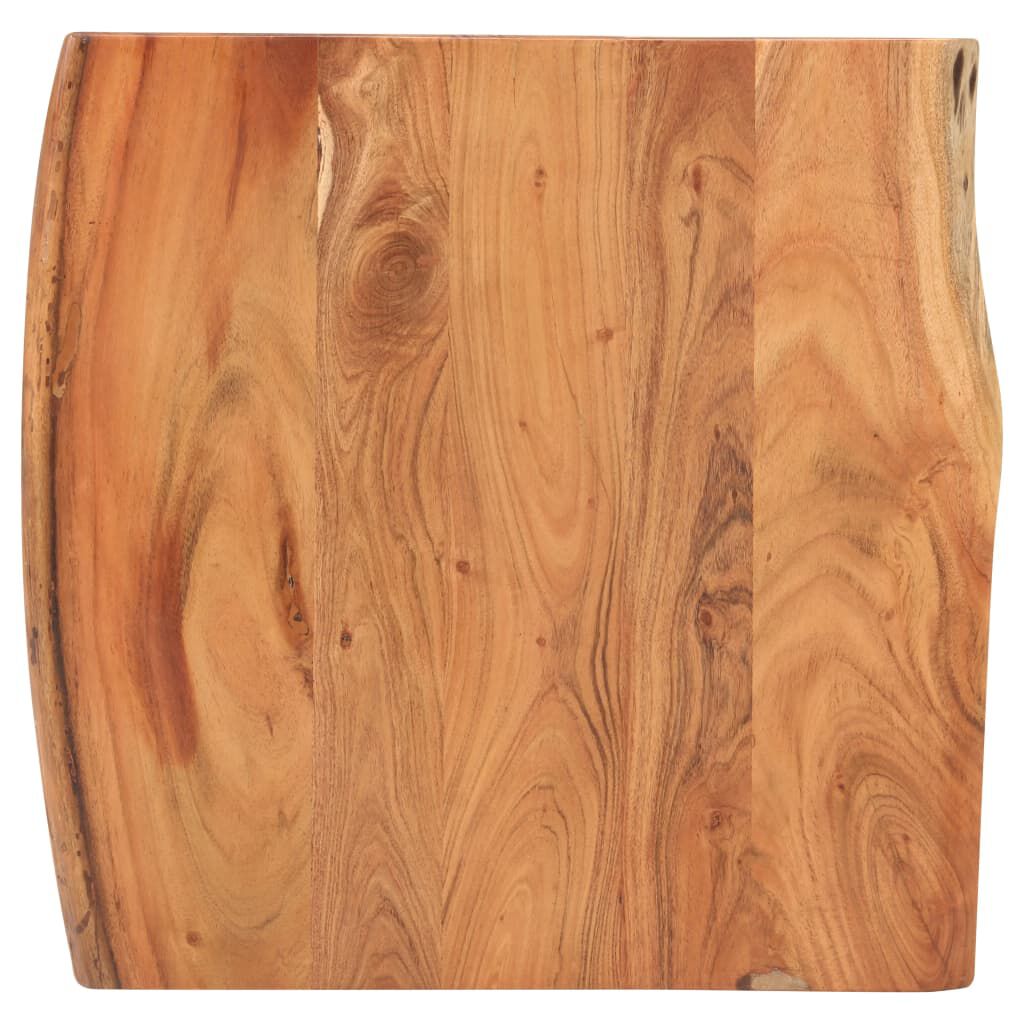vidaXL Bar Table with Live Edges 60x60x110 cm Solid Acacia Wood