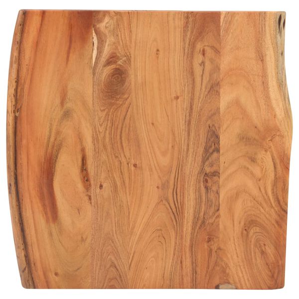 vidaXL Bar Table with Live Edges 60x60x110 cm Solid Acacia Wood