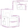 vidaXL Electric Stand up Massage Recliner Chair Cream Fabric