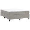 vidaXL Box Spring Bed Frame Light Grey Full Velvet (US Only)