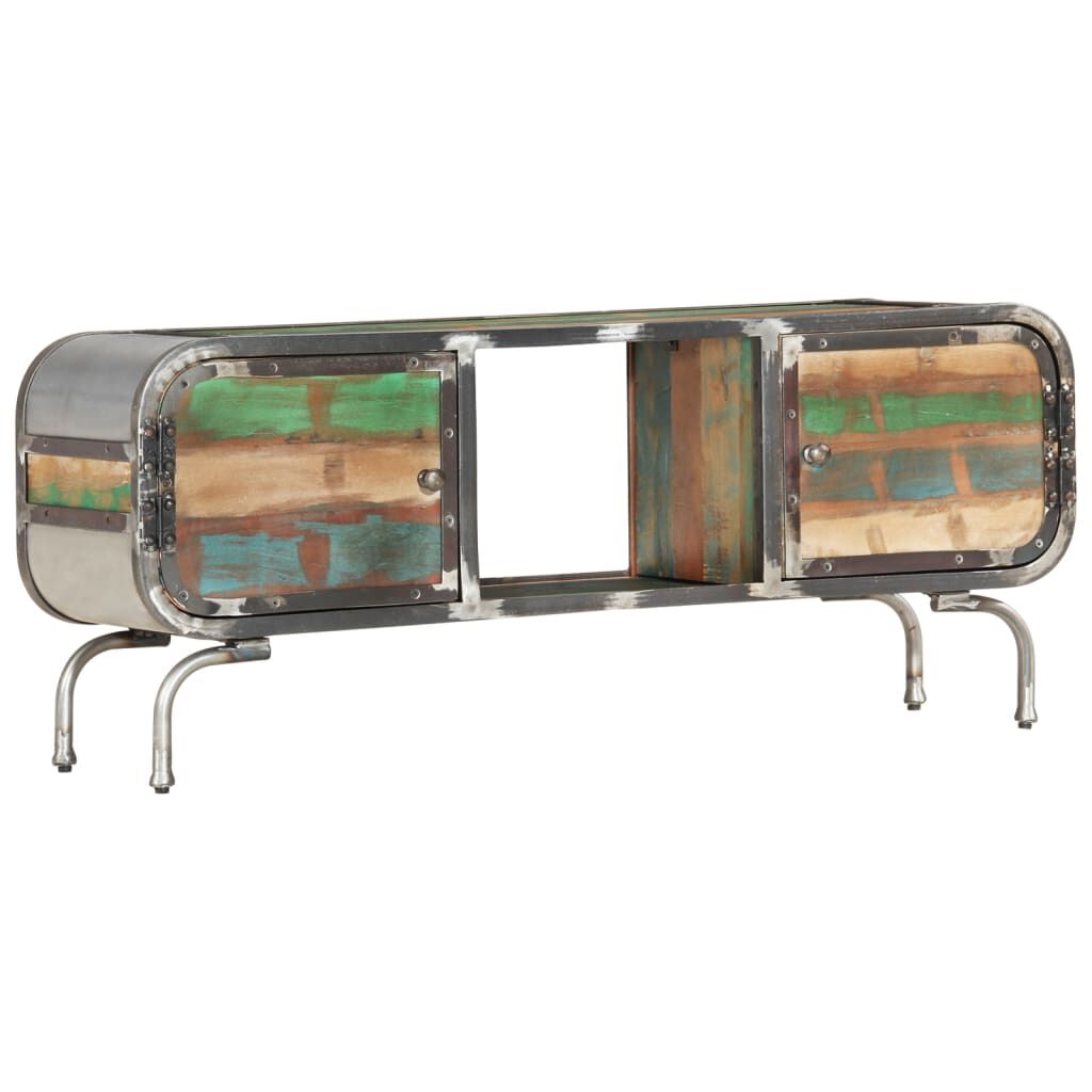 vidaXL TV Cabinet Multicolour 110x30x42 cm Solid Wood Reclaimed