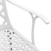 vidaXL 3 Piece Bistro Set White Cast Aluminium