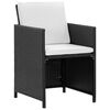 vidaXL 5 Piece Outdoor Dining Set with Cushions Poly Rattan Black