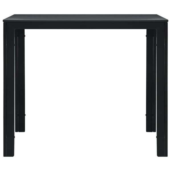 vidaXL Coffee Table Black 78x78x74 cm HDPE Wood Look