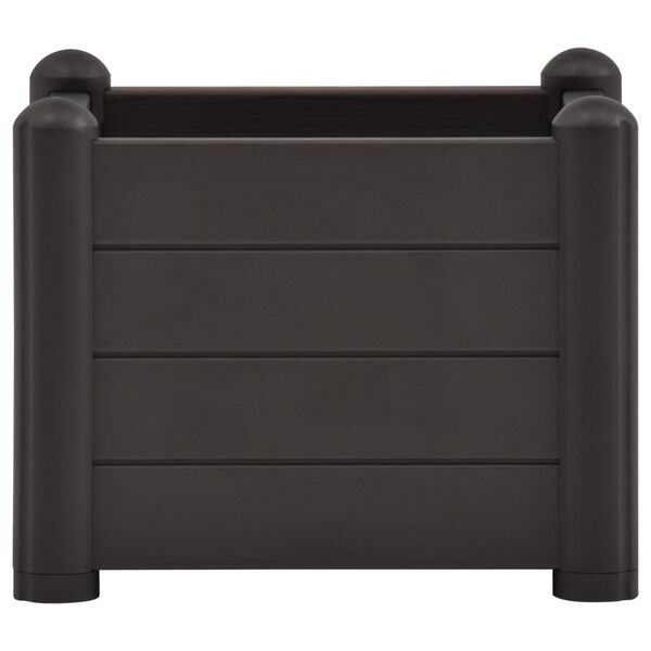 vidaXL Garden Raised Bed PP Anthracite 43x43x35 cm
