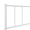 vidaXL Metal Bed Frame without Mattress with Headboard White 100x200cm