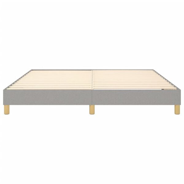 vidaXL Bed Frame without Mattress Light Grey California King Fabric (US Only)