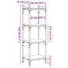 vidaXL Bookcase 4-Tier Smoked Oak 40x30x120 cm Engineered Wood