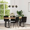 vidaXL Dining Chairs 4 pcs Black Velvet