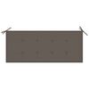 vidaXL 3-Seater Garden Bench with Cushion 150 cm Grey Eucalyptus Wood