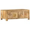vidaXL Coffee Table with 4 Drawers 90x50x35 cm Solid Mango Wood