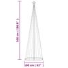 vidaXL Christmas Cone Tree Cold White 732 LEDs 160x500 cm
