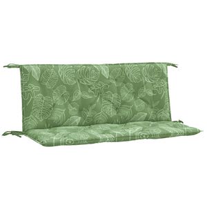 vidaXL Garden Bench Cushions 2pcs Leaf Pattern 120x50x7cm Fabric