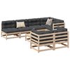 vidaXL 8 Piece Garden Sofa Set Solid Wood Pine