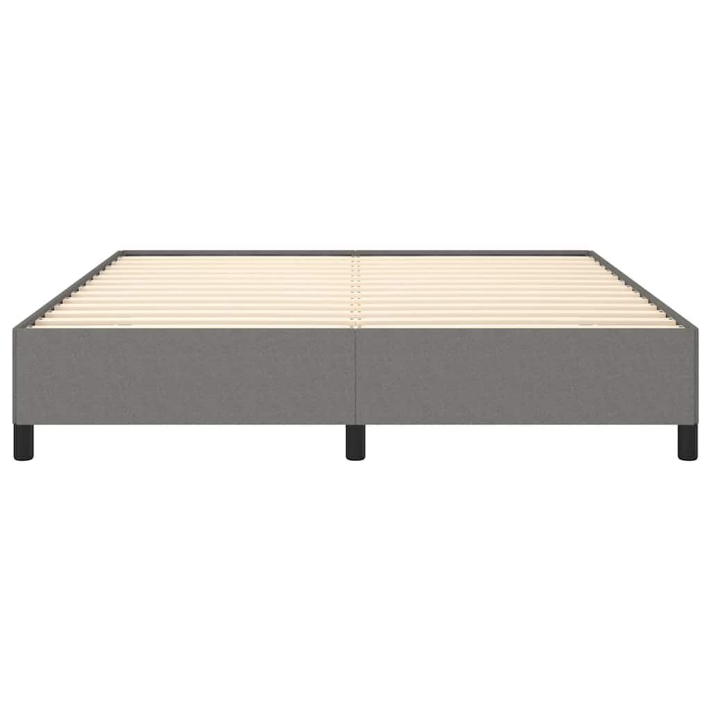 vidaXL Bed Frame without Mattress Dark Grey 193x203 cm King Fabric