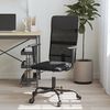 vidaXL Office Chair Height Adjustable Black Mesh Fabric and Faux Leather