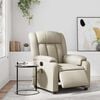 vidaXL Electric Massage Recliner Chair Cream Faux Leather